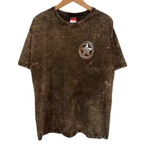 Hot Leathers 2018 Sturgis 78th Black Hills Rally Brown Vintage Wash T-Shirt L